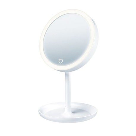 Espejo para maquillarse con Luz LED y sensor touch, incluye espejo magnético extra de 5 aumentos BS45 Beurer®