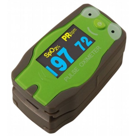 Oxímetro  digital de pulso para uso pediátrico, Color verde - Marca Xignal